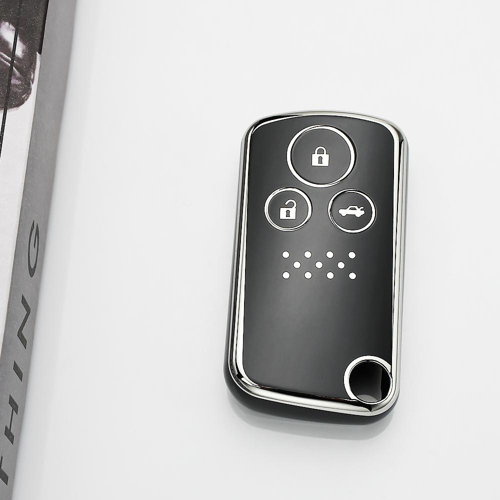 For Honda Freed Spike Step WGN RG1 Spada CRZ CRV Fit Shuttle Fried TPU Shell Holder Car Key Fob Case Cover Accessories