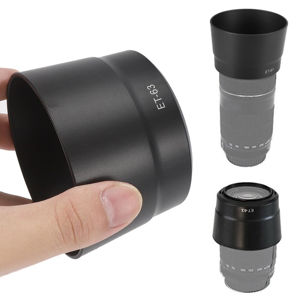 Parasolar ET63 Suport pentru cameră din plastic Negru potrivit pentru obiectivele STM EFS 55250mm f45.6 IS
