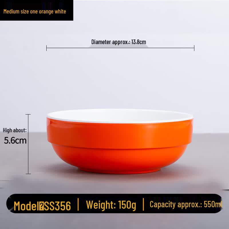 

Korean Style Thickened Melamine Rice and Soup Bowl