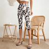 Women's Casual Pleated Pants with Elastic Waist, Slim Fit, Split Hem