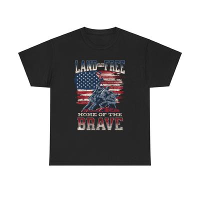 Retro USA 4th of July T-Shirt - Patriotic Land Of The Free Design