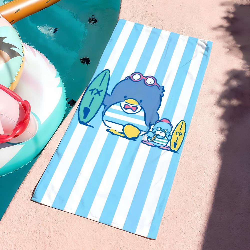 

Sa Cute T-Tuxedosam Cartoon Towel Quick Dry Soft Yoga Swimming Fitness Mountain Climbing Large Beach Towels W30*H60(CM)