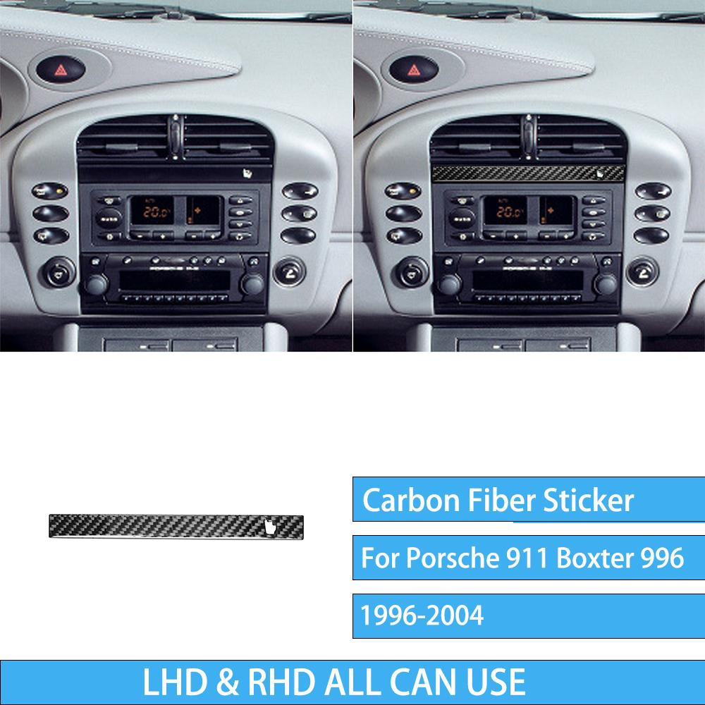 

For Porsche 911 996 1997-2004 Carbon Fiber Gear Shift Center Console Radio CD Air Outlet Car Accessories Interior Cover Stickers 8