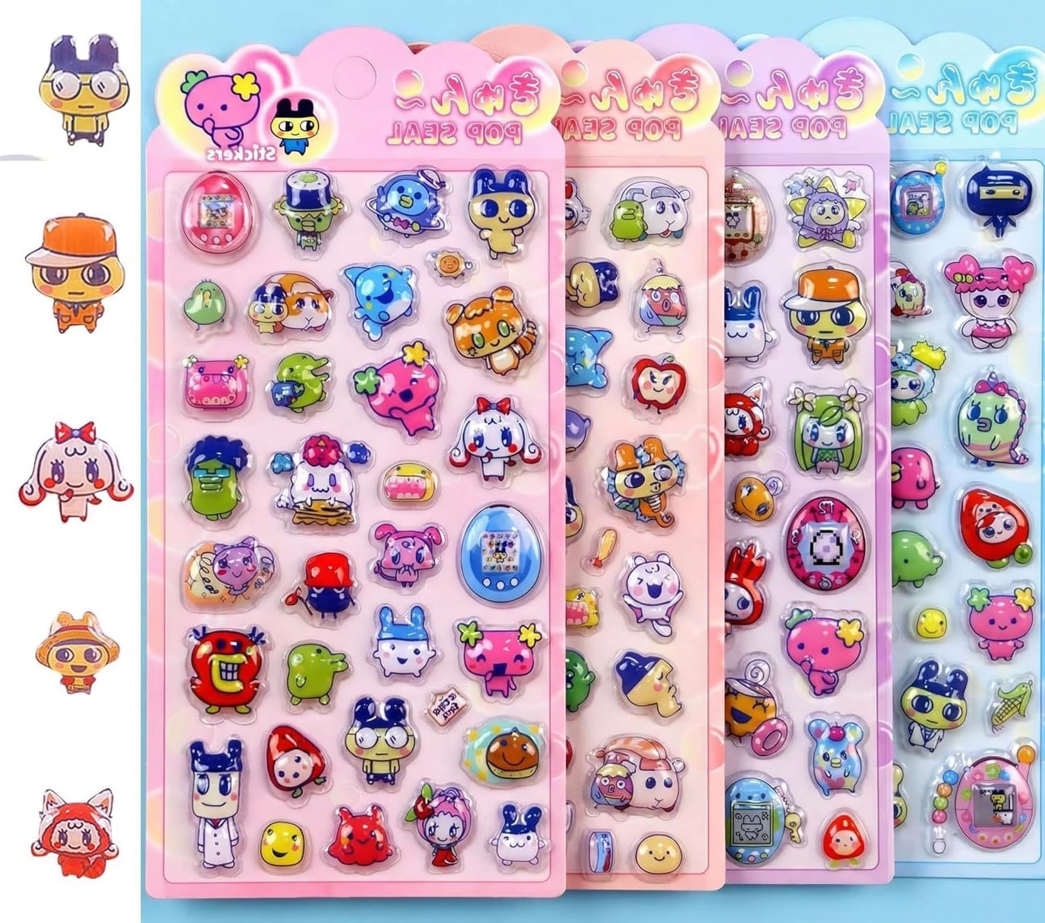

3D Puffy Stickers Set - Cute & Stylish 4-Pack for Kids Reward, DIY, Journals & Gifts