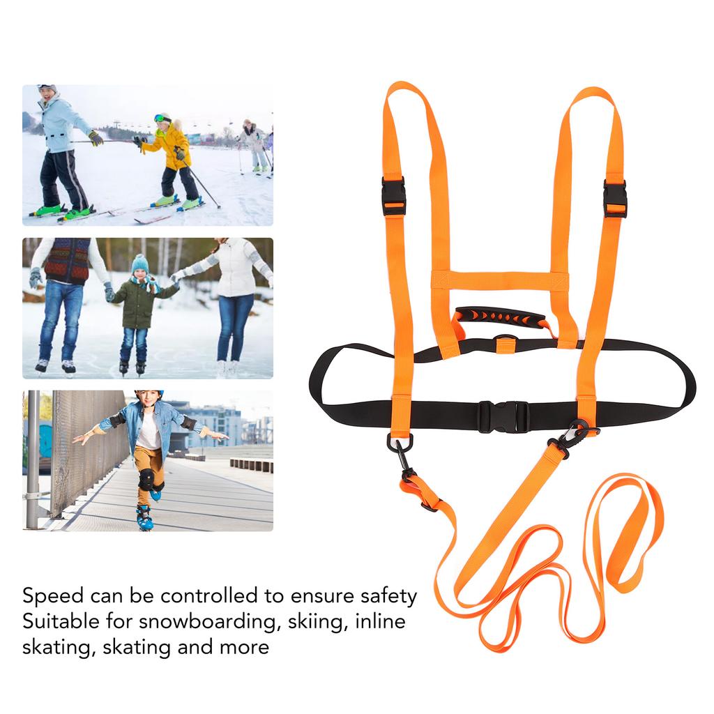 Kids Ski Harness High   Improve Learning Efficiency Wear Resistant Nylon Adjustment Ski Training Leash for Ice Skating