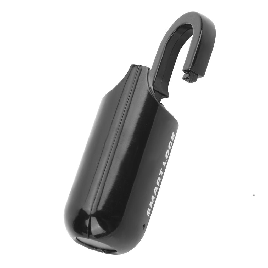 Serrure à empreintes digitales, antivol, sécurité, cadenas à empreintes digitales, Rechargeable par USB, pour fixation rétractable et mécanisme d'attache de sécurité(Noir )