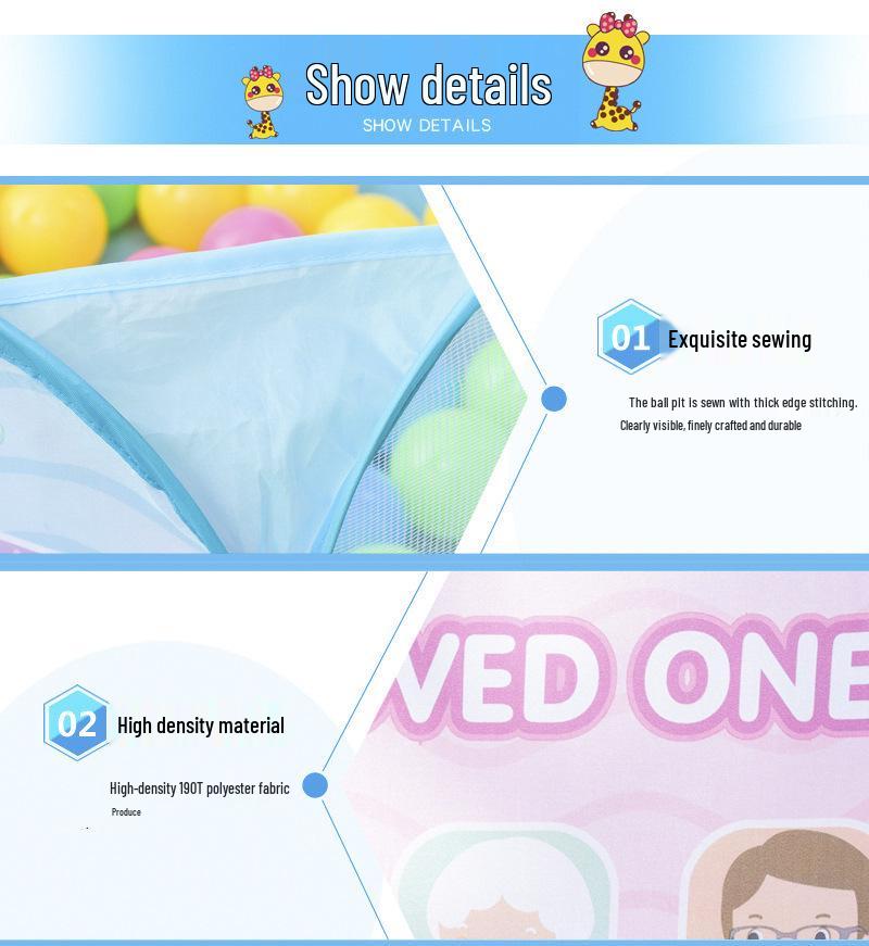Cartoon Deer Basketball Ocean Ball Pit Foldable Kids' Tent Playhouse Toy