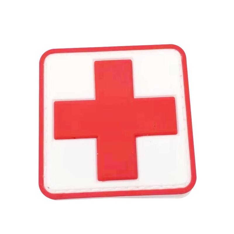 PVC Red Cross Velcro Morale Patch 100 Pcs