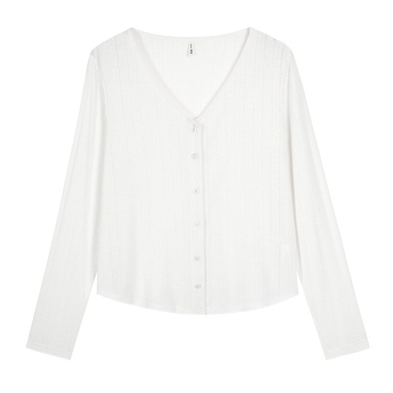 New Arrivals for Plus-Size Women: V-Neck Korean-Style High-End Cardigan, Versatile, Slimming, Covering the Body, Lightweight Sun-Protection Jacket