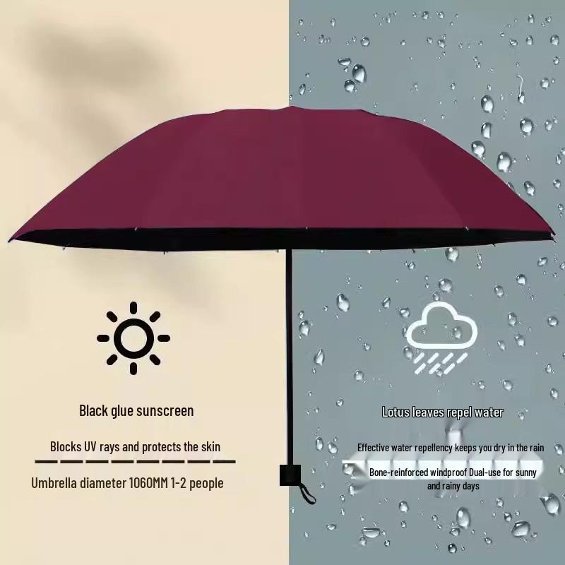 Sturdy Windproof & Rainstorm Resistant Extra Large Three-Fold Umbrella for Three