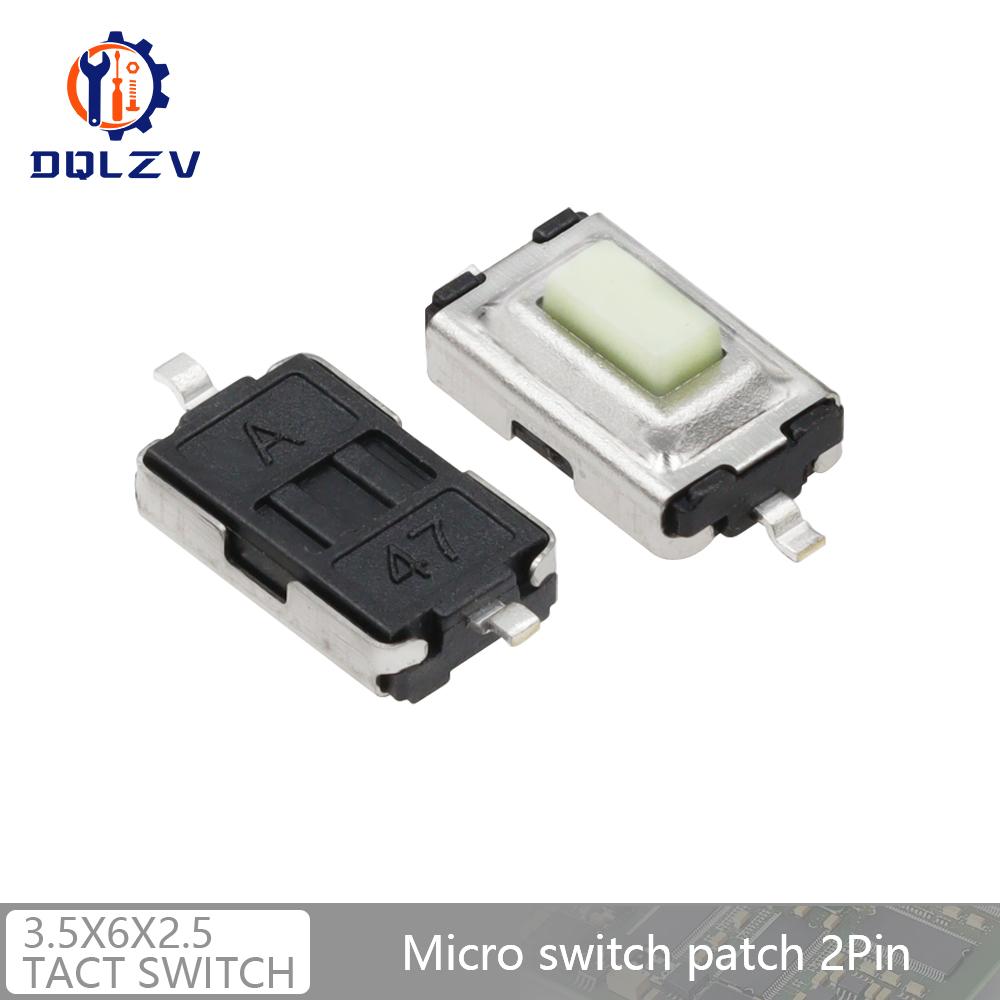 

SMT 3x6x2.5MM 2PIN Tactile Tact Push Button Micro Switch G73 Self-reset Momentary 50PCS