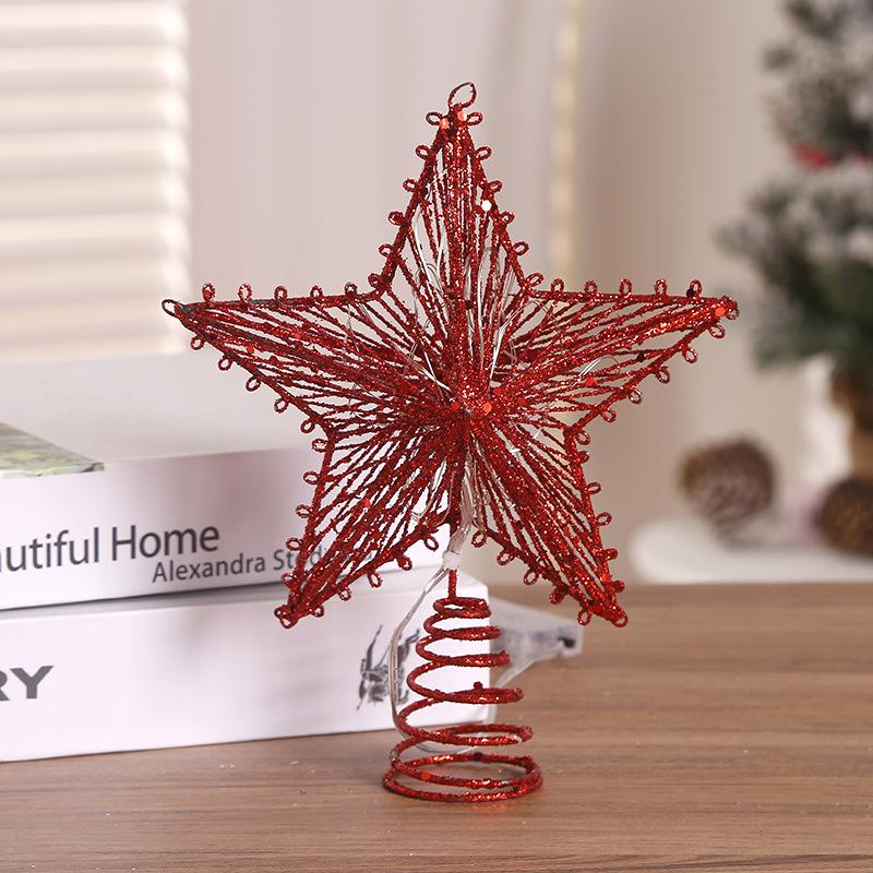 2026 Five-Pointed Christmas Tree Topper Star - Holiday Decoration and Gift Accessory