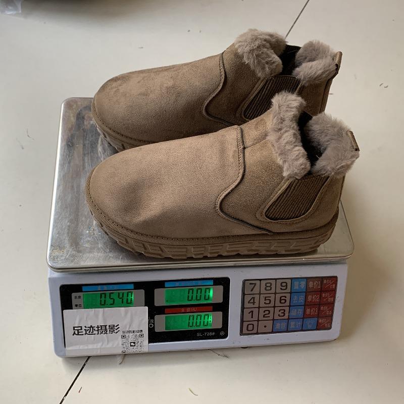 Comerț exterior nou piele întoarsă talpă groasă tub scurt pantofi de bumbac îngroșați pentru femei catifea transfrontalieră bandă elastică cizme de zăpadă călduroase
