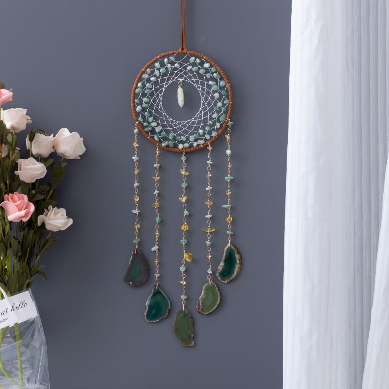 Natural Raw Stone Agate Slice Dreamcatcher Accessories Bohemian Home Wall Decor Craft Supply for DIY Hanging Ornament