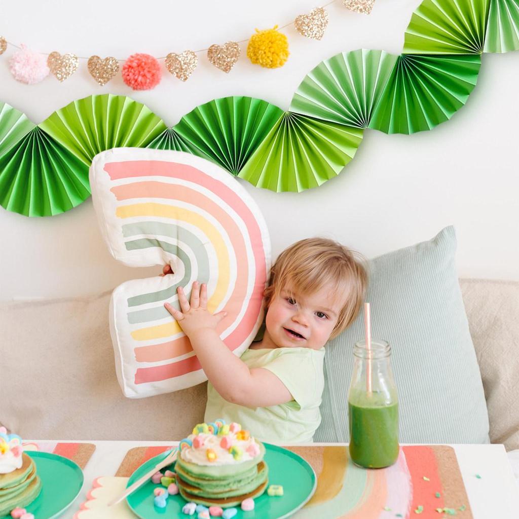 Hawaii Forest Green Wedding & Party Decor: Origami Paper Fan Theme