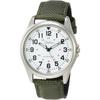 [Citizen Q&Q] Analog Water-Resistant Watch with Leather Strap QB38-304 for Men, Green