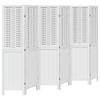 VidaXL Cloison de Séparation 6 Panneaux, Séparateur de Pièce, Écran d'Intimité, Paravent de Salon Chambre, Blanc Bois de 358729