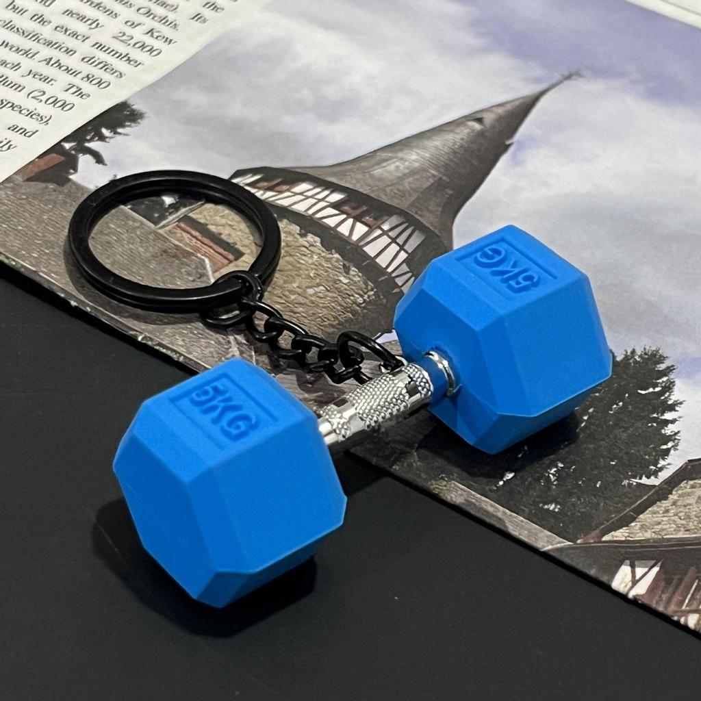 Fitness Series Gummi-Schlüsselanhänger: Hantel- & Kurzhantel-Anhänger für Geschenke