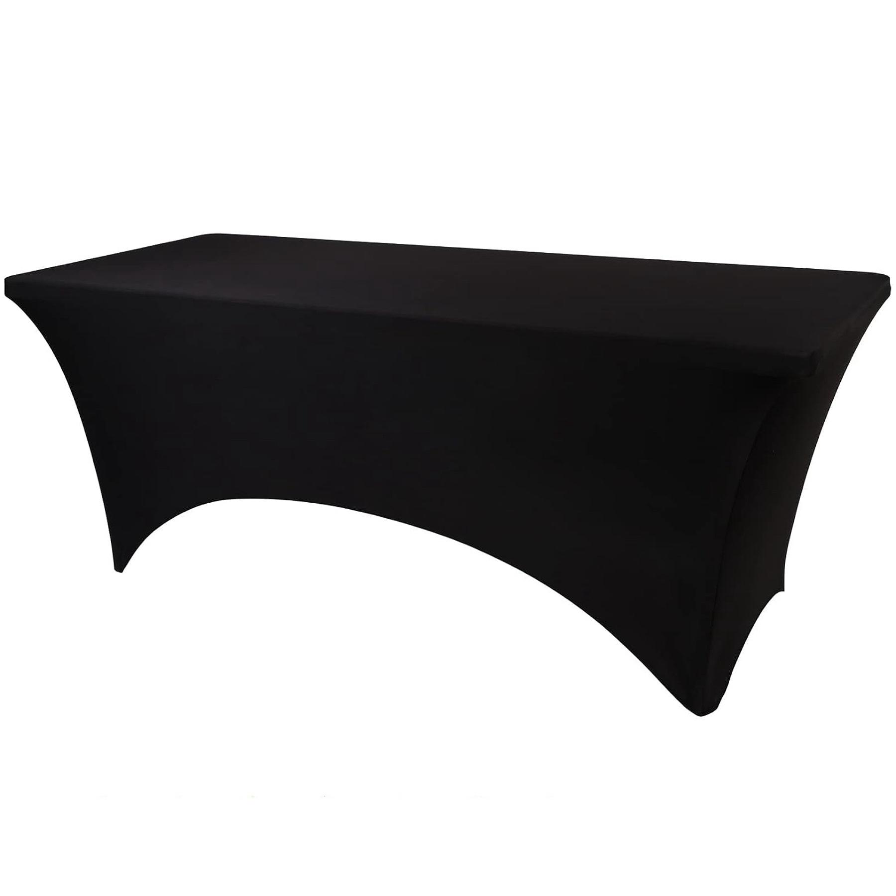 

6 футов Уличный Складной Сверхпрочный Кейтеринг Уличный Прямоугольный Козловой Стол для Вечеринок Портативный Банкетный Стол для Отеля со Скатертью с Эластичной Кромкой чёрный