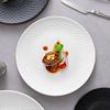 Nordic Plate High-End Steak Plate Ceramic Plate Household Japanese Tableware Flat Plate White Western Plate Light Luxury
