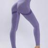 Workout Running Leggings Hip Lifting Seamless High Waist Tummy Control Gym Fitness Sport Pants for Women Purple M