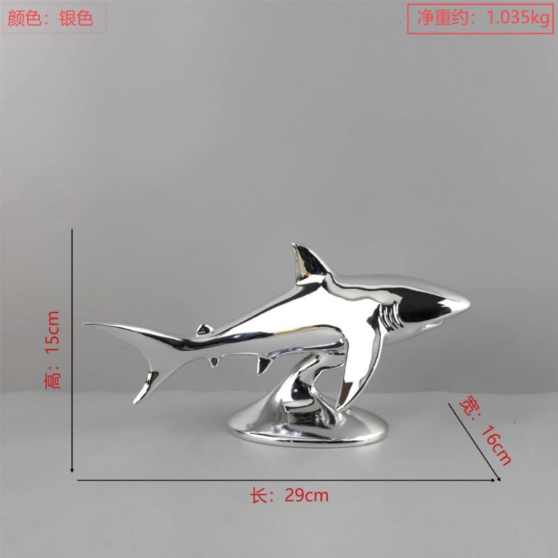 Abstract Resin Shark Model Ornament Creative Animal Sculpture Office Desktop Decoration Art Home Craft Decorative Accessories