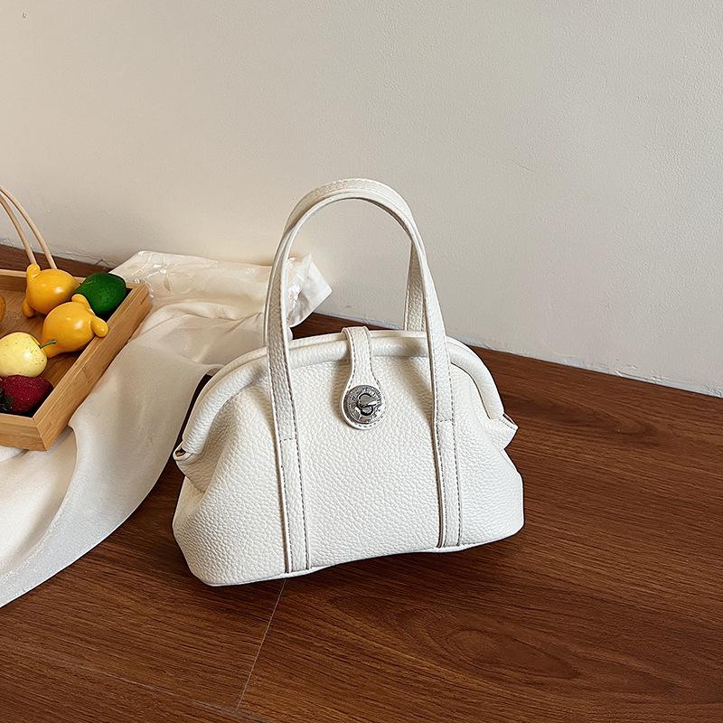 Niche Texture Handbag Women's New Fashion Shell Bag Versatile Simple Shoulder Messenger Clip Bag