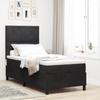 Boxspring Bed with Headboard Black 90 X 200 Cm Velvet