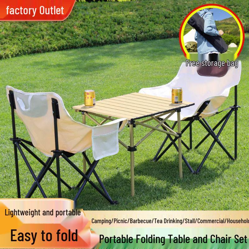 Affordable Portable Folding Camping Table & Chair Set