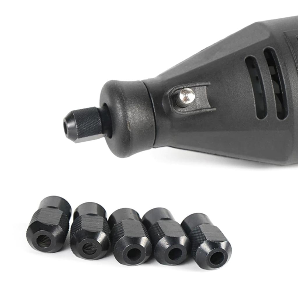 5-teiliges Ersatz-Bohrfutter mit Schnellspannbohrfutterschaft, Drehwerkzeug, Schnellwechsel-Bohrfuttermutter-Adapter-Kit für Dremel M8 x 0,75 mm