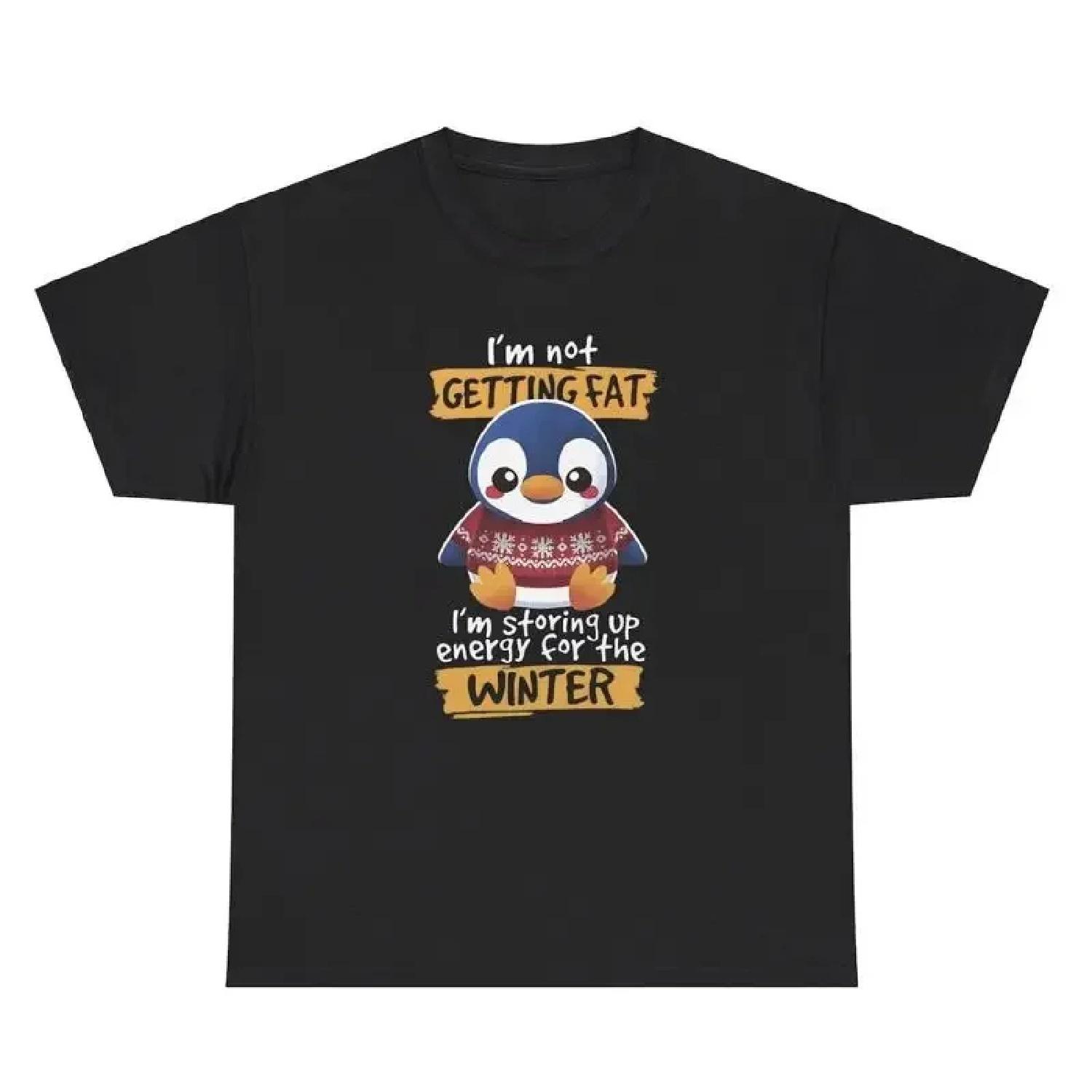 I m Not Getting Fat T Shirt Funny Silly Penguin Graphic Ironic Weirdcore Tee S