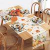 Bonhause Fall Pumpkins Maple Leaves Table Runner 13x72 Inch Orange Buffalo Plaid Autumn Thanksgiving Kitchen Dinning Table Decoration for Indoor