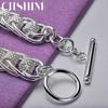 CHSHINE 925 Sterling Silver Men Exquisite Wheel Chain Bracelet For Women Wedding Party Fashion Charm Jewelry