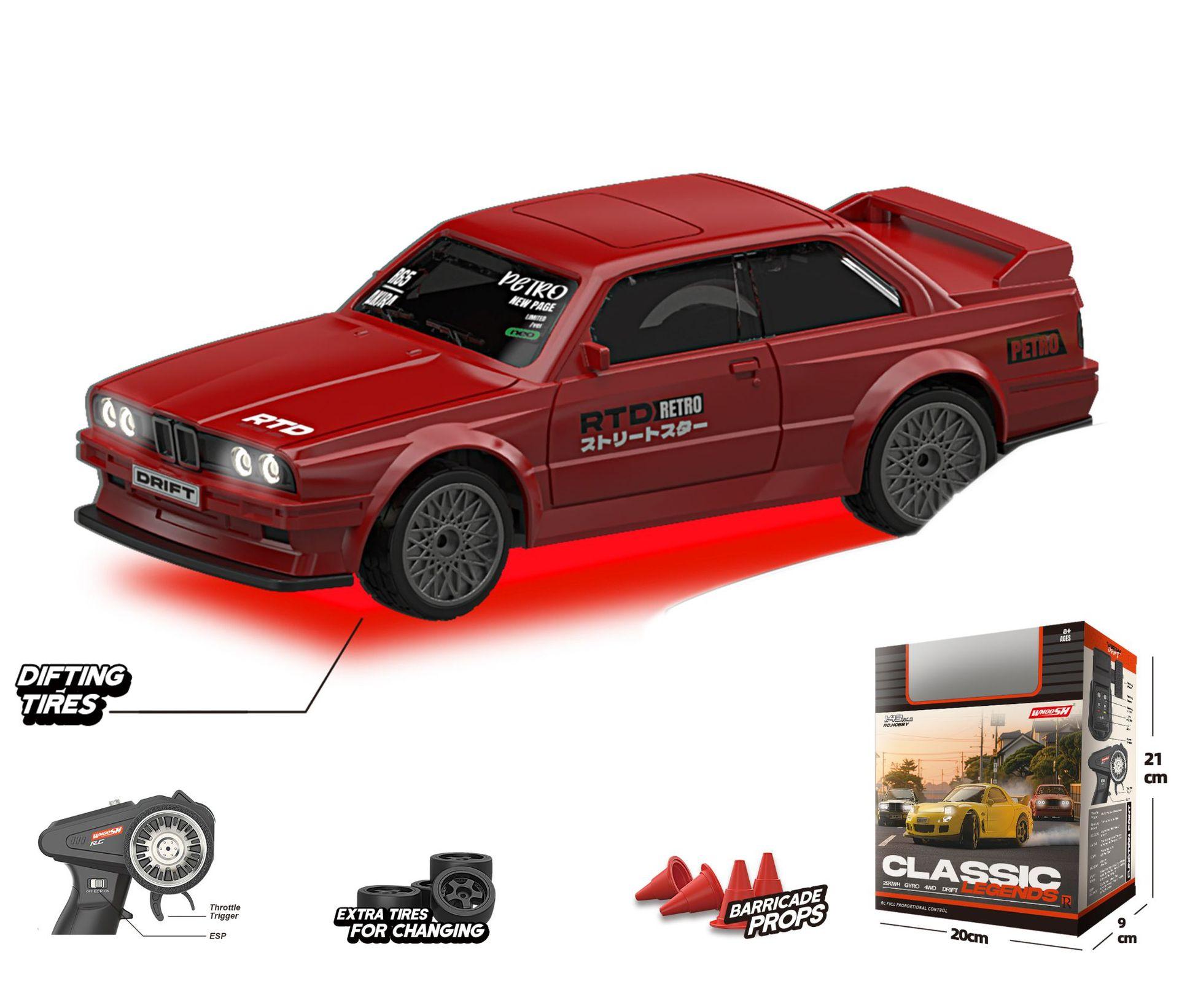 

Qnm Mini RC Drift Car M3 Race Car Model Remote Control Table Decoration Collectible Toy for Children Birthday Gift красный