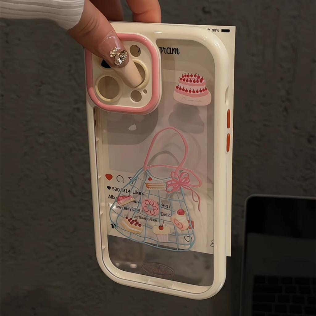 Dessert Bag for Apple 16 Promax Cream Cartoon Phone Case for IPhone 15 Anti-fall 13 Creative 12 Advanced