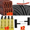 Car Tire Repair Tool Kit with Rubber Strips Tubeless Tyre Puncture Studding Plug Set Motorcycle Bike Truck Repair Accessories