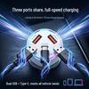 PD90W Multi-Port Car Charger: Type-C + QC, Fast Charging for Apple & Android Phones