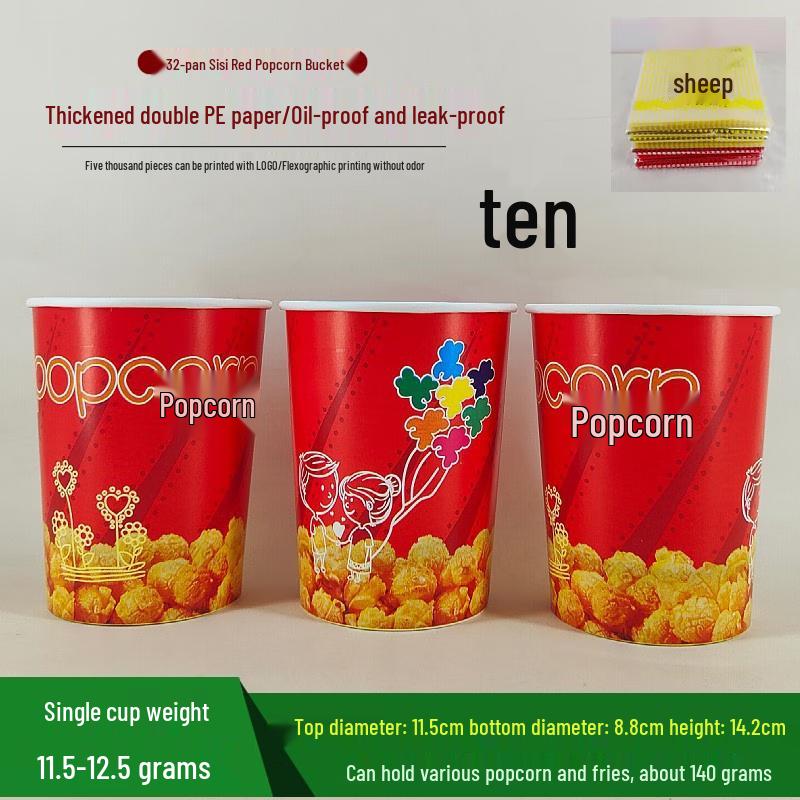 Commercial Disposable Popcorn Buckets & Cups