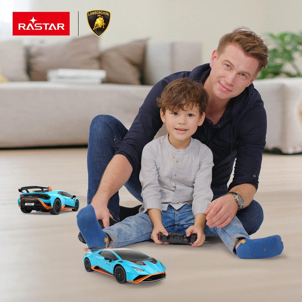 RASTAR Lamborghini Huracan STO Radio Controlled RC Model Blue 1/24 Car, Car, 2.4GHz