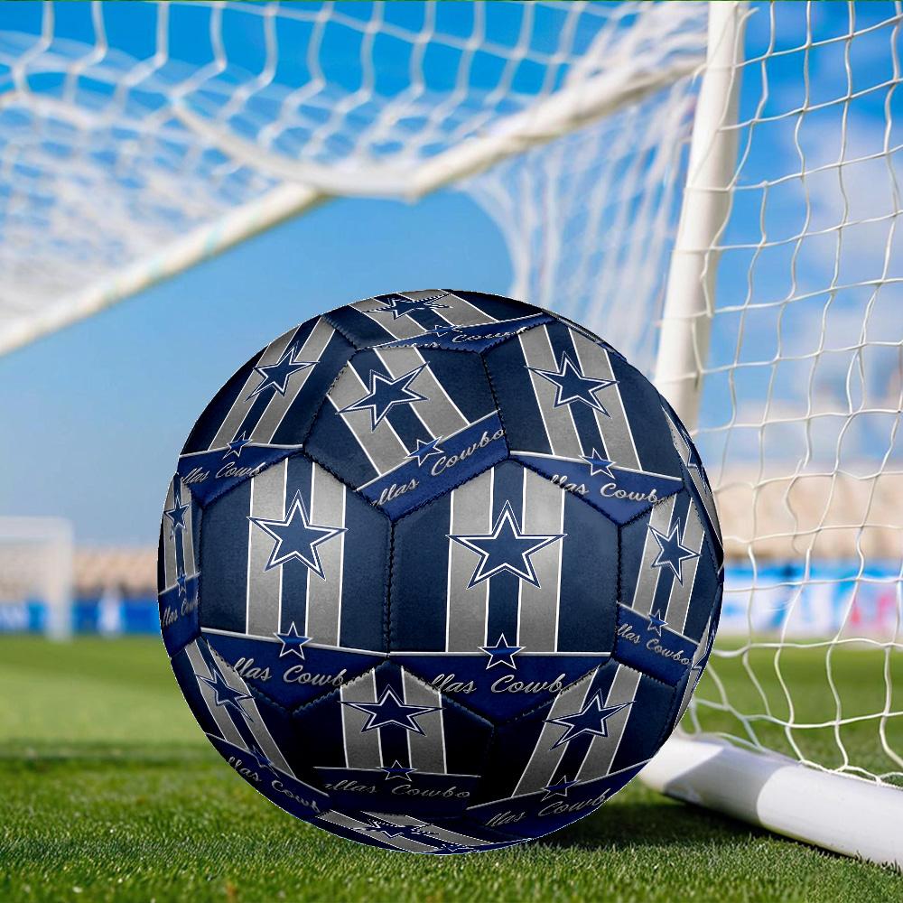 American Flag Cowboys Size 5 Soccer Balls, Anti-Slip, Protective Football, Outdoor Sport, Practice Games, Birthdays Gift Suitable for Fan