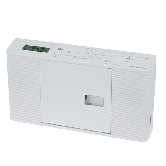 

CD radio with new English sound quality slim and wide FM alkaline battery 1 LR41H button battery 1 unit [Set] mode, compact, compatible, compatible, білий