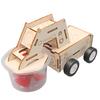Handmade Wooden Sweeper Car Toy Set Interactive Assembly Sweeper Car Model For Children To Explore Physics Principles