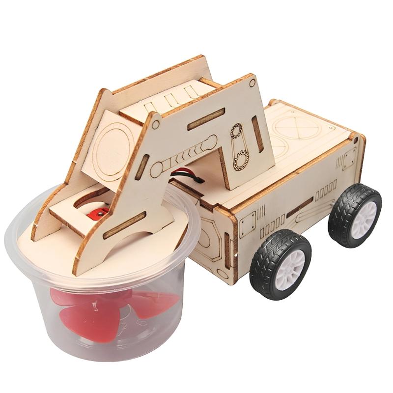 

Handmade Wooden Sweeper Car Toy Set Interactive Assembly Sweeper Car Model For Children To Explore Physics Principles 1