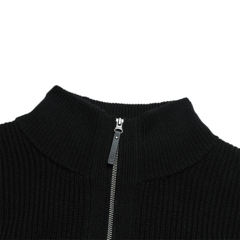 Fila Original Casual Sports Fashion Versatile Soft Comfortable Warm Loose Knit Sweater Unisex Sweater F51U549405FBK