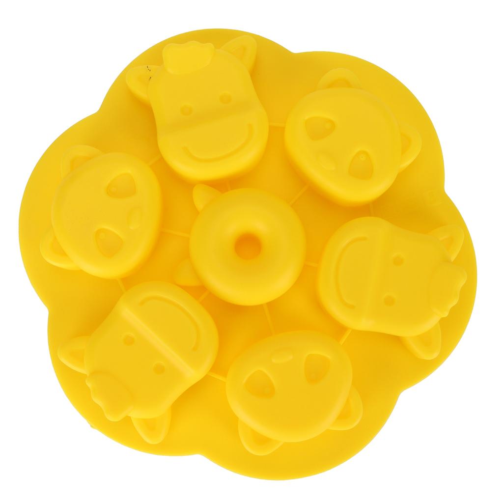 Gelbe Silikon-Cartoonform DIY Handgemachte Kuchen Schokolade Keksform zum Backen Küche
