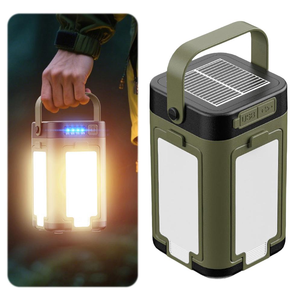 Solar Foldable Camping Light Rechargeable Camping Lantern Flashlight Hanging Tent Light for Emergency Camping Hiking