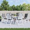 VidaXL Lot de 6 Coussins de Chaise à Dossier Haut, Galette de Siège Imperméable, Coussin d'Extérieur Anti-glissement Jardin 377607