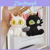 Endearing 10cm Plush Cat Doll Black And White Keychain Gift Item