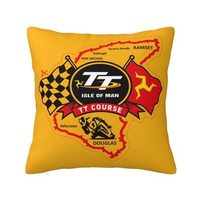 Isle Of Man Tt Racing Luxury Pillow Cover Decoration Motorcycle Sports Chair Cushion