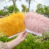 1Meter Navy Blue Ostrich Feathers Trims 8-10CM Natural Ostrich Feather for Rafts Sewing Clothing Party Handmade DIY Plume Ribbon